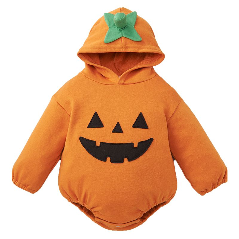 akachan honpo - 趣味包屁衣-南瓜-橘色