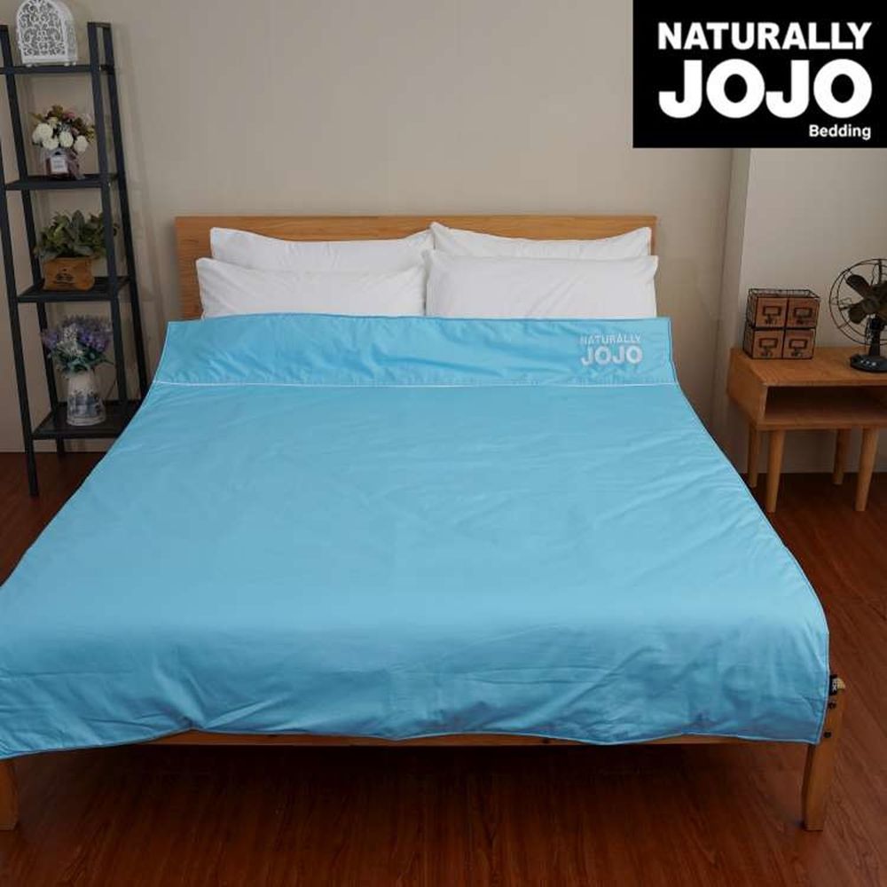 NATURALLY JOJO - 都會風尚素色精梳棉涼被棉被-天空藍-150x180cm