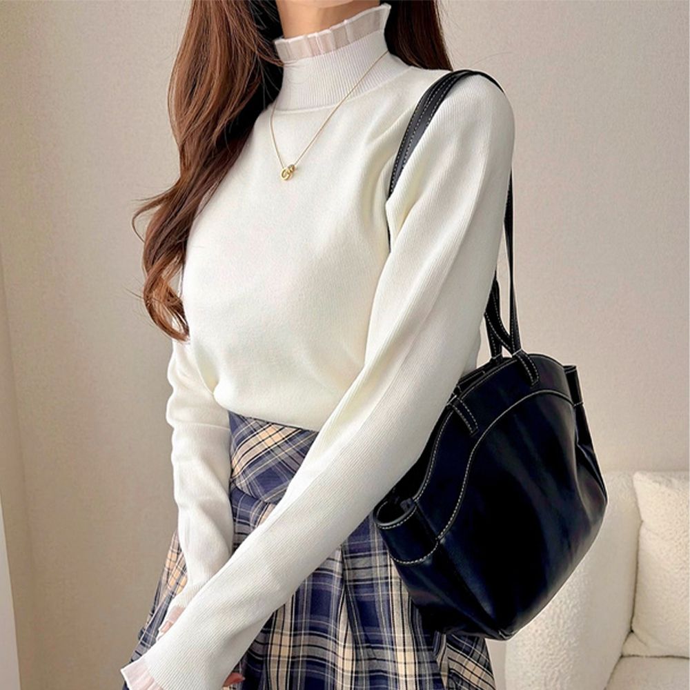 圓潤感都會氣質手提包(附同色收納小包)-黑 (F)