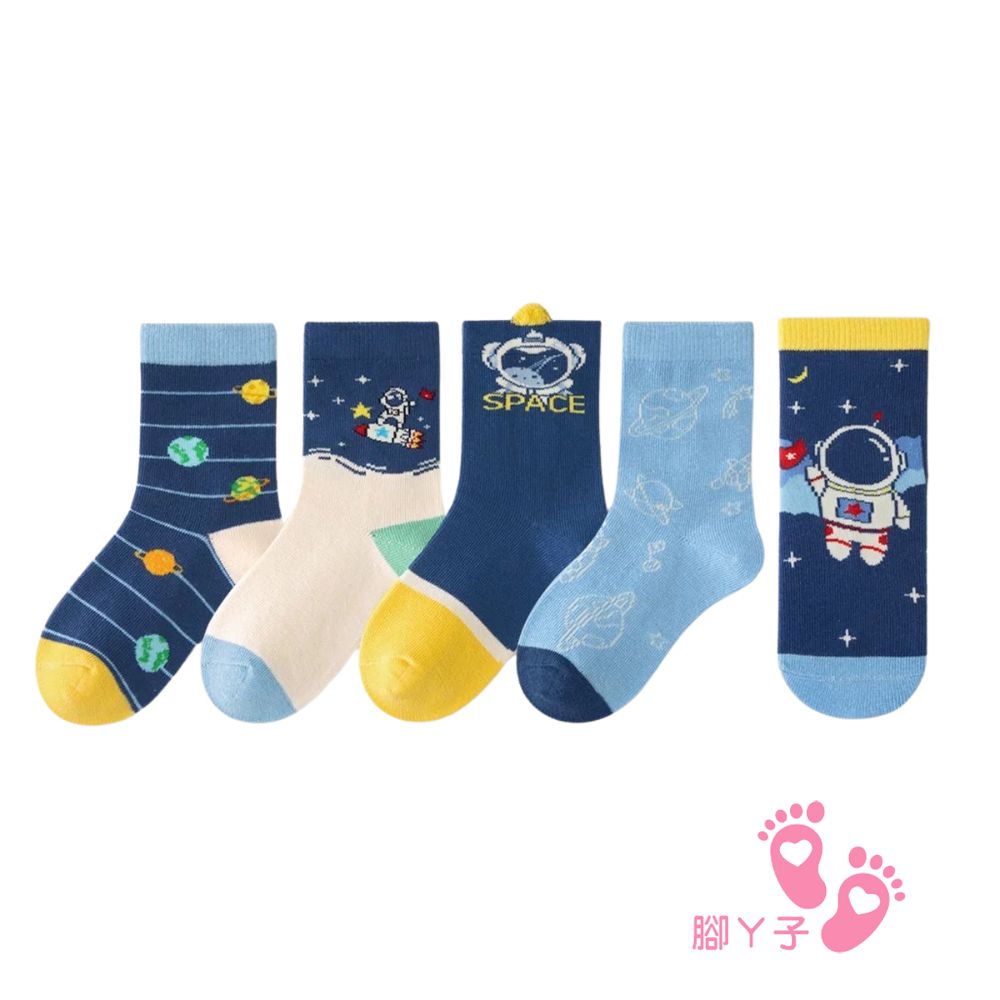 幼/兒童棉質中筒襪 童襪 襪子 棉襪 兒童襪-太空世界