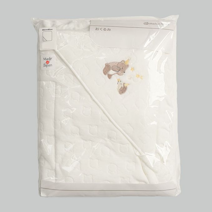 akachan honpo - 包巾 保暖鋪棉-米白色 (80×80cm)