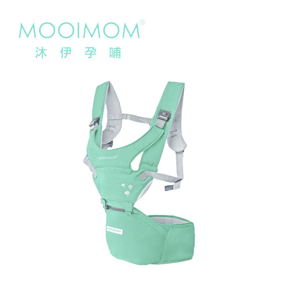 沐伊孕哺 MOOIMOM - 輕盈簡約款坐墊式腰凳揹帶-綠