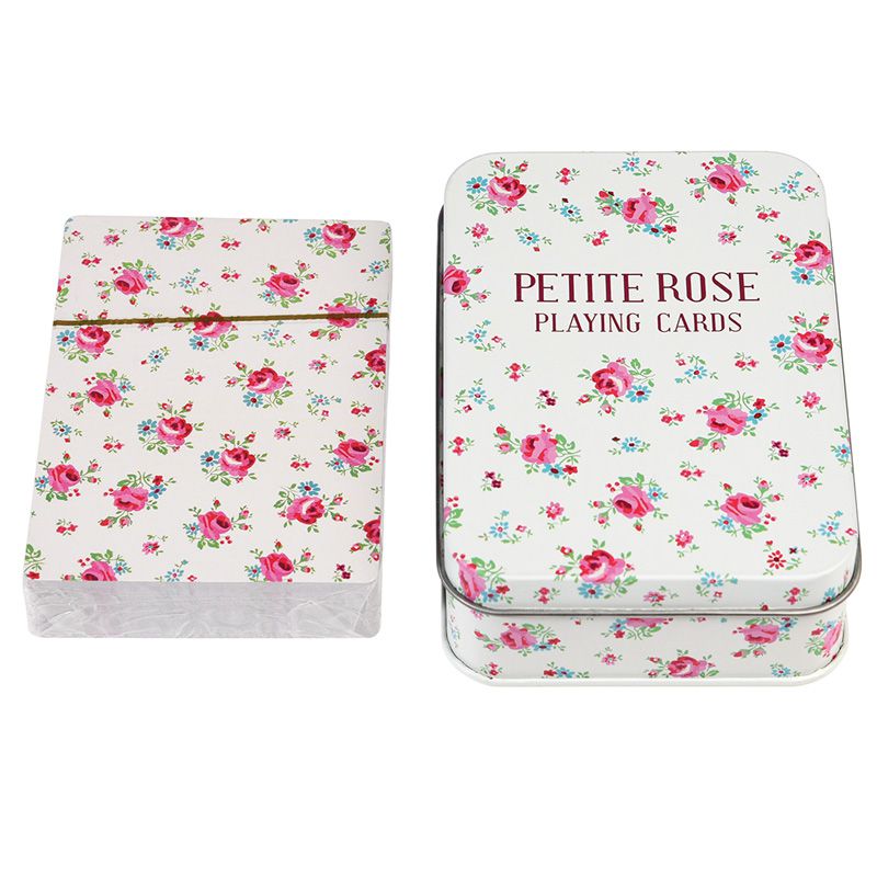 英國 Rex London - 鐵盒撲克牌/紙牌-紅玫瑰