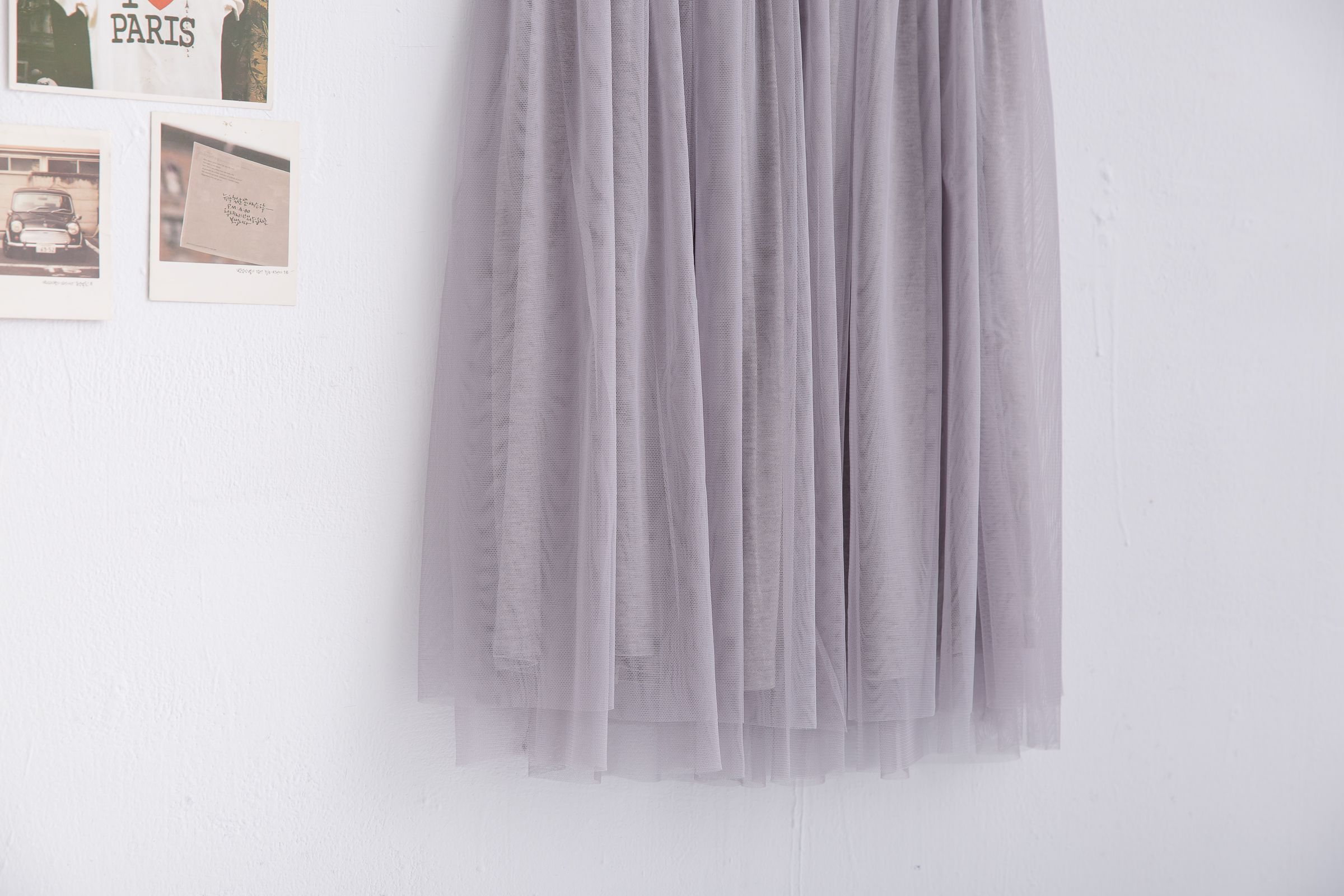 Peachy - 獨家訂製綿柔半身紗裙-半身中長版-溫柔灰 (F)