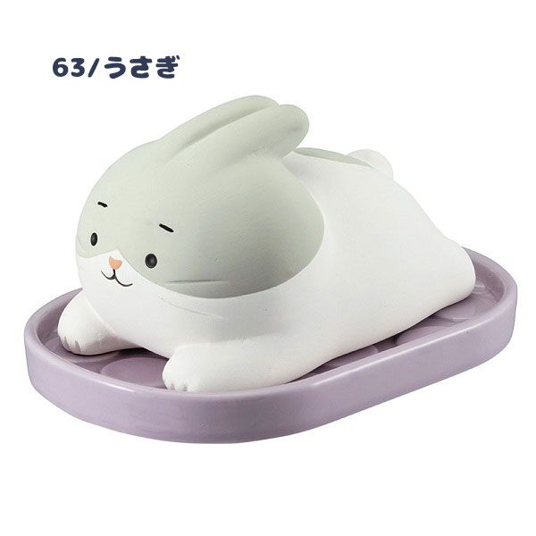 日本 DECOLE - 療癒環保除濕除臭擺飾(可重複使用)-懶洋洋 兔子