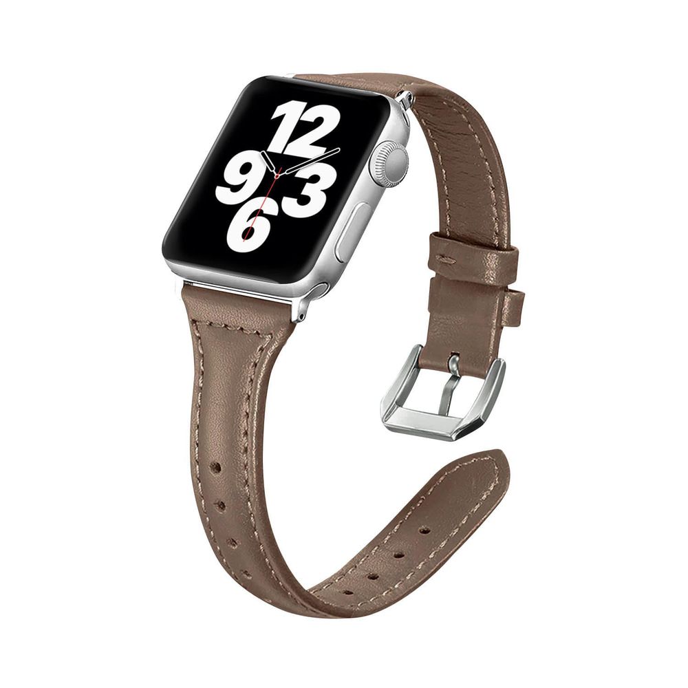 韓國 SHARON6 - Apple Watch 皮革錶帶-女版-棕綠