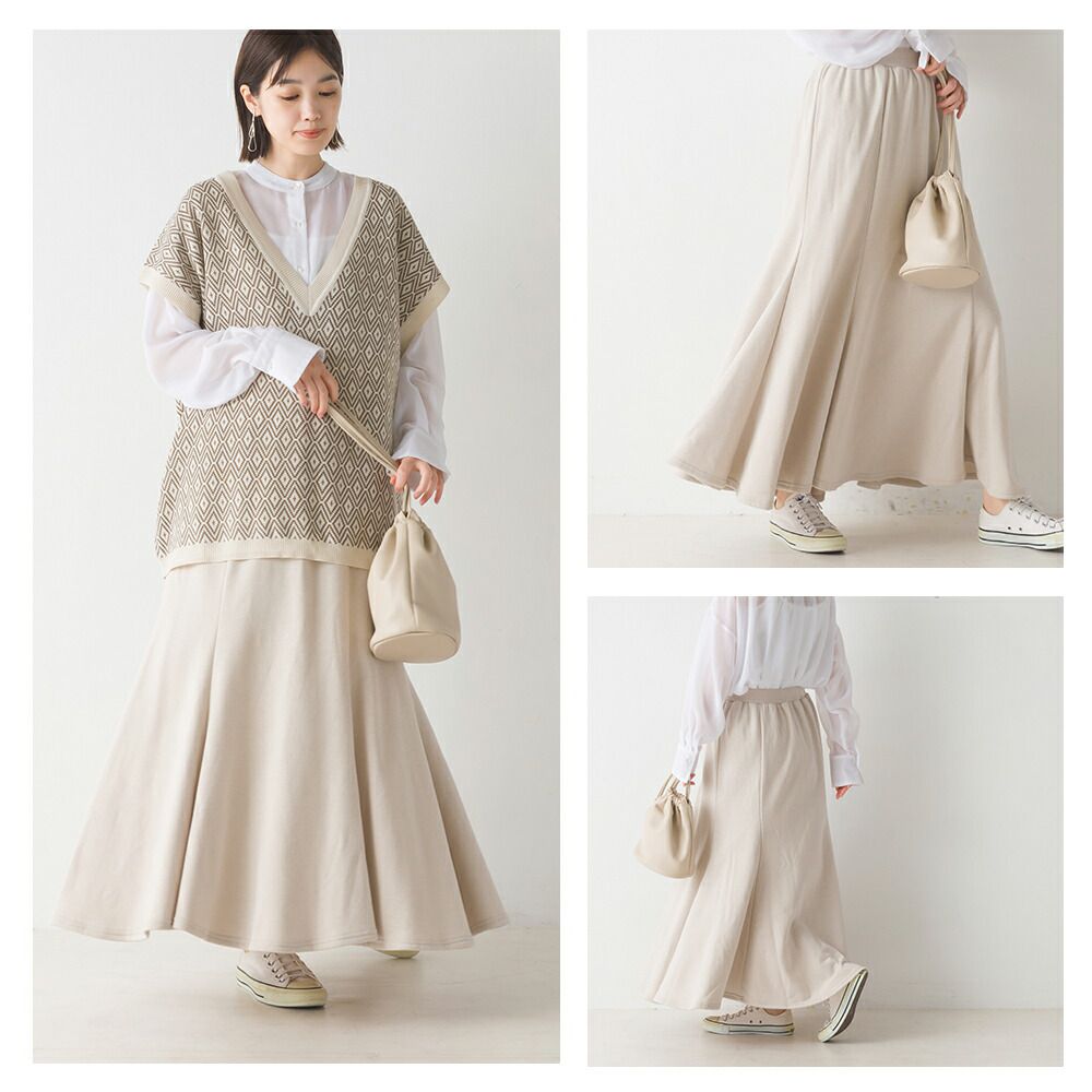 日本 OMNES - 百搭修身魚尾長裙-黑