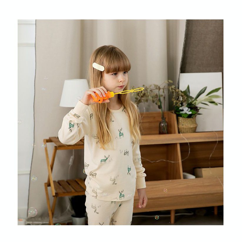 韓國 Mavarm Organic - 莫代爾/有機棉20支混紡長袖家居服-冬季麋鹿