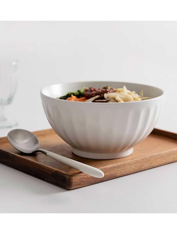 韓國 SSUEIM - Mild Matte系列溫柔時光陶瓷湯碗17cm (奶油黃)