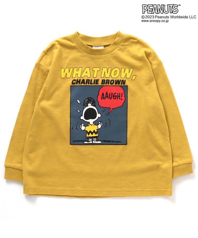 日本 BREEZE - SNOOPY聯名 前後漫畫印花長袖上衣-炭黑