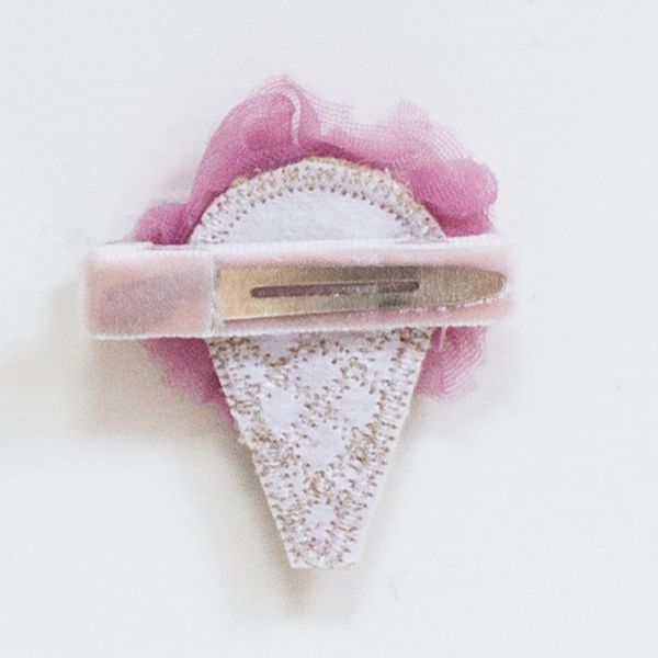 美國 Chic Baby Rose - 手工髮夾_冰淇淋款-灰玫瑰 (單一尺寸)