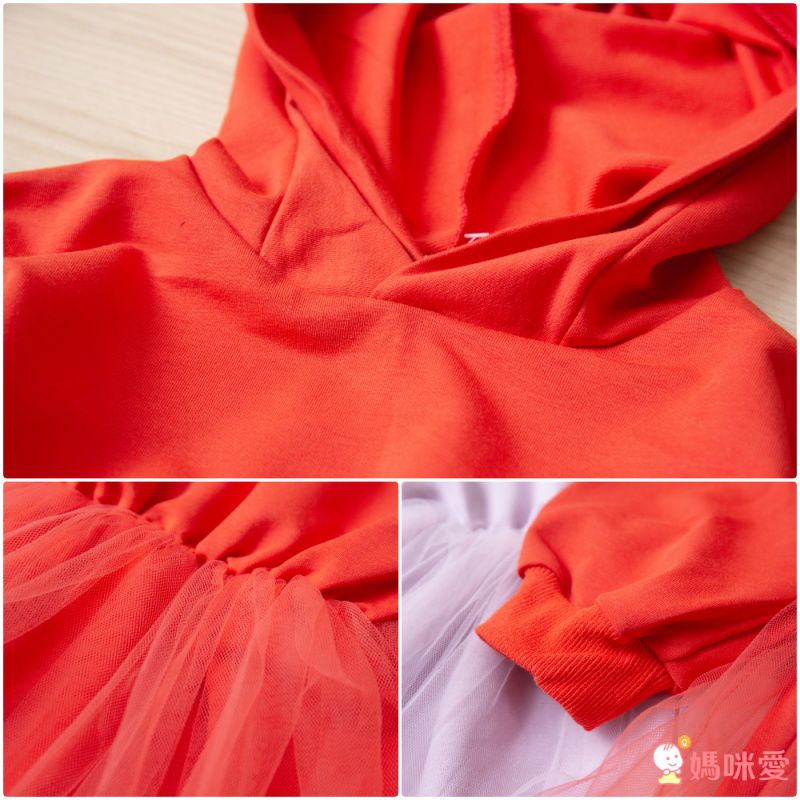 百穿不膩出門首選！超萌兔耳帽T網紗洋裝