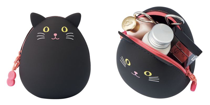 日本文具 LIHIT - 圓筒式胖胖收納包-企鵝 (M(11.7x10x8cm))