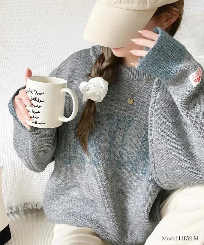 日本 Classical Elf - Java 前後2way袖配色厚針織上衣-棕