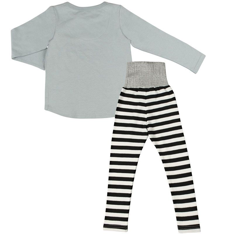 akachan honpo - 男長袖家居服CoCupa背部為棉紗-藍色