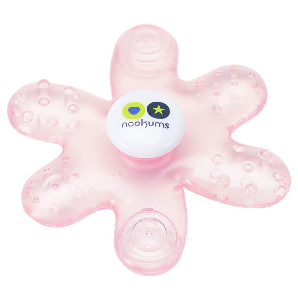 美國 nookums - 寶寶 可愛造型 冷膠固齒器-粉色