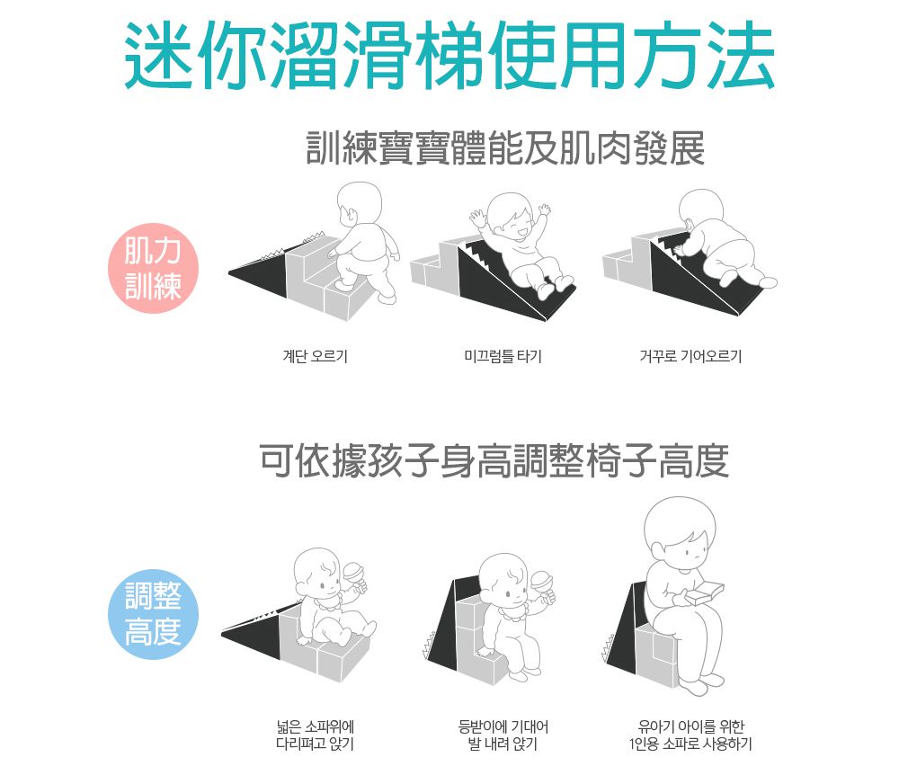 Design Skin - 寶寶多功能溜滑梯/沙發 (贈貼紙)-紅+橘