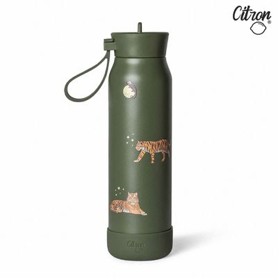 Citron - 矽膠提把保溫瓶_350ml-淘氣老虎
