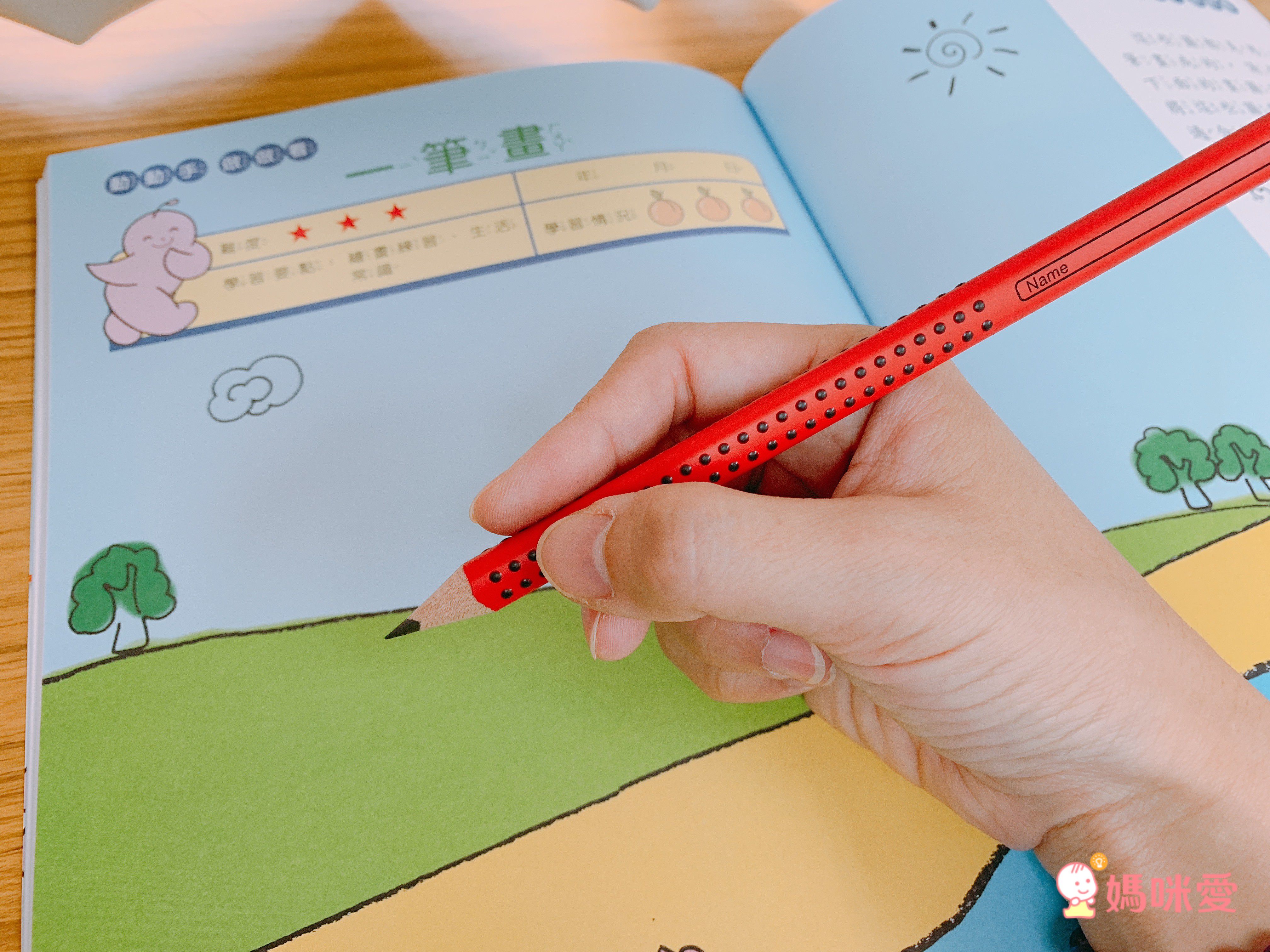 輝柏 FABER-CASTELL - 大三角粗芯鉛筆B -5~7歲-藍色-盒裝12入