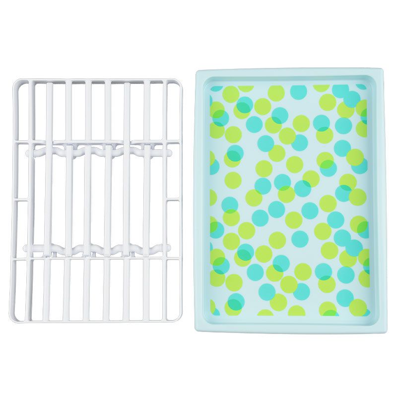 akachan honpo - 奶瓶 學習水杯用瀝水盤 濾網可拆-點點