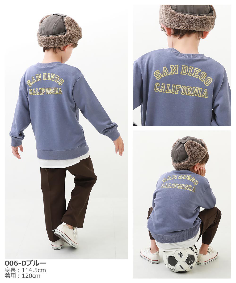 日本 devirock - 純棉 百搭印花長袖大學T-咖啡店早晨-淺灰