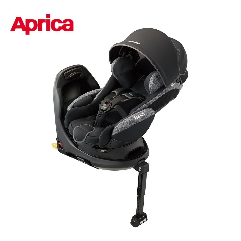 日本 Aprica - 0~4歲平躺型汽車安全座椅 Deaturn 尊爵黑-(ISOFIX、橫向平躺、360度旋轉)