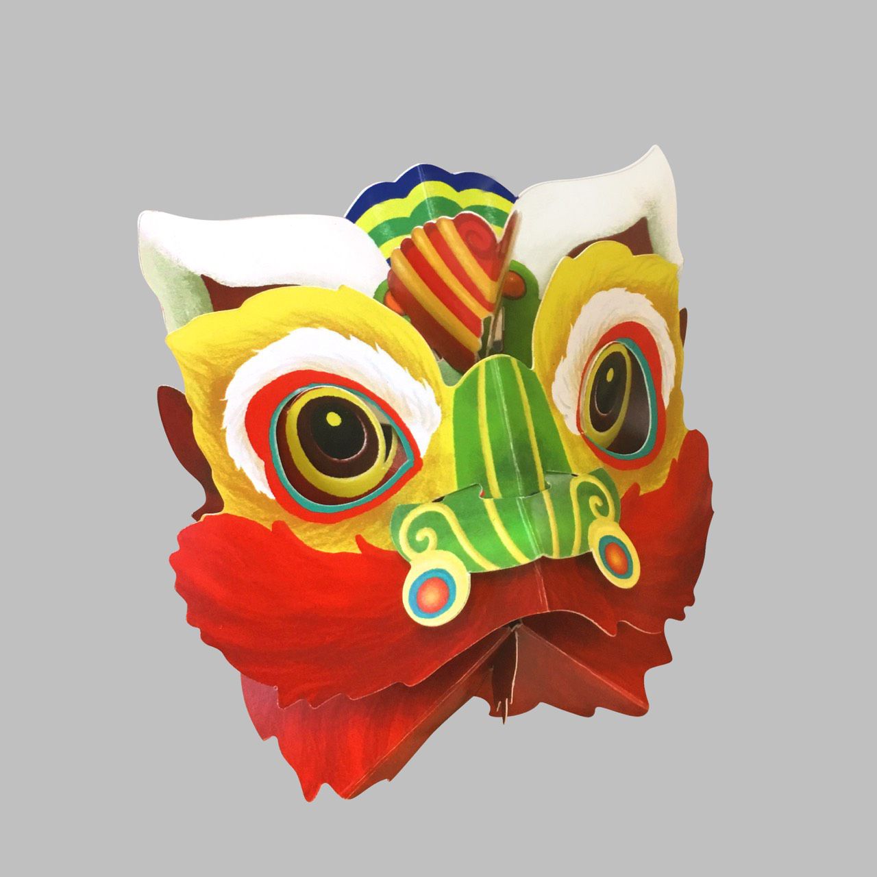 放鞭炮嚇跑年獸-附年獸手偶-附QRcode