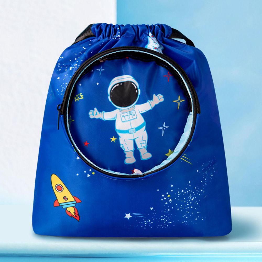 乾濕分離兒童游泳包-太空人-深藍色 (37x34x8cm)