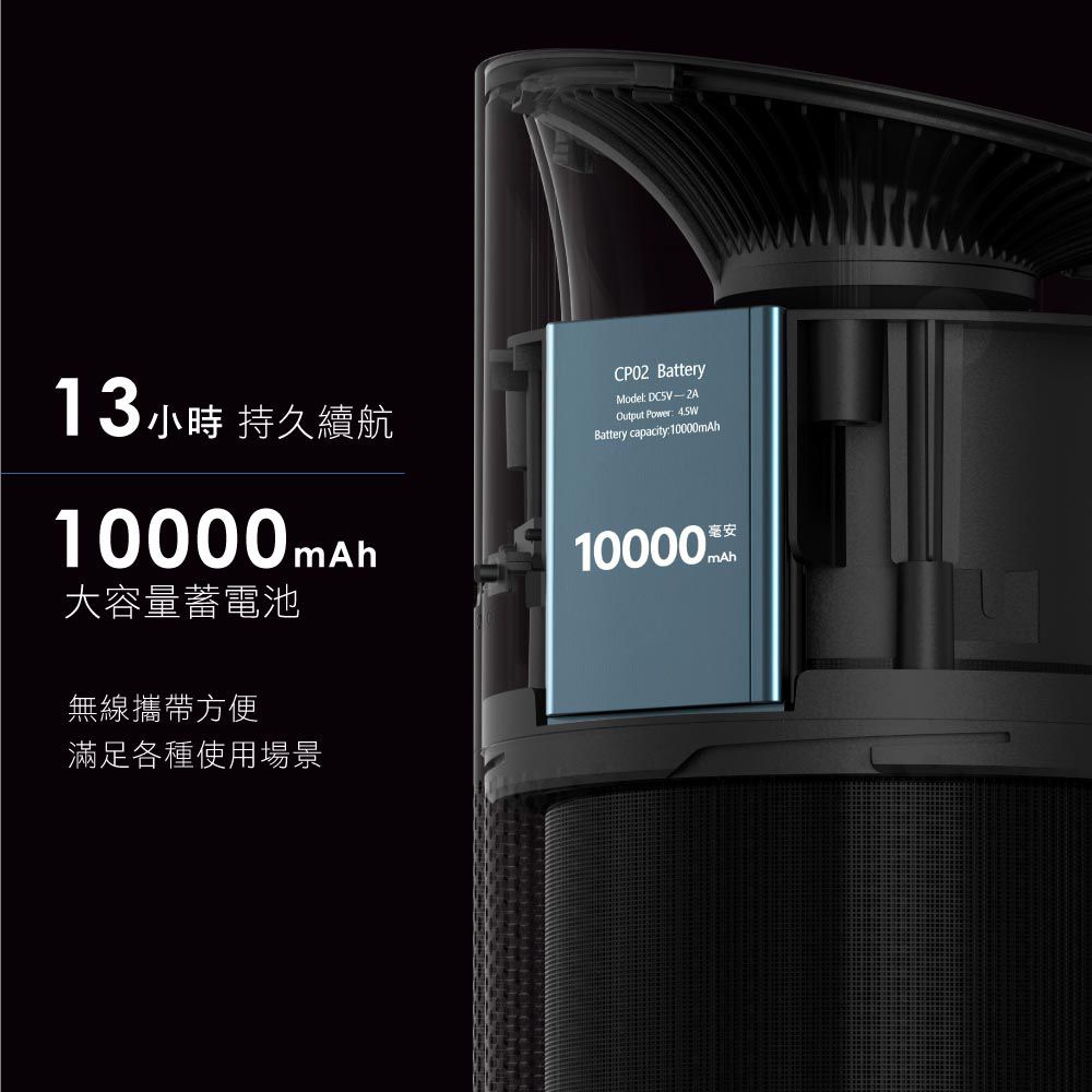 KINYO - 真無線空氣清淨機-AO600