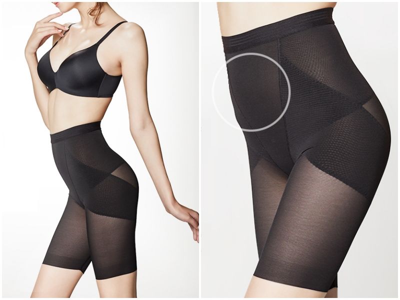 日本服飾代購 - 日本製 輕薄透氣穩定骨盤提臀塑身褲-強壓 高腰款-成熟黑