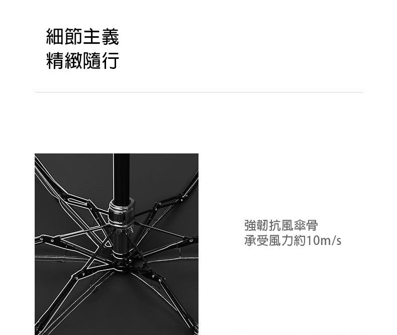 Beneunder - 六折迷你扁傘(附時尚手拿包)-高級灰