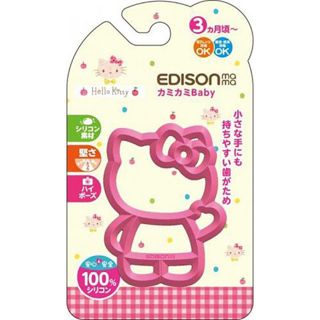 日本 EDISON mama - 嬰幼兒趣味HelloKitty潔牙器(3個月以上)