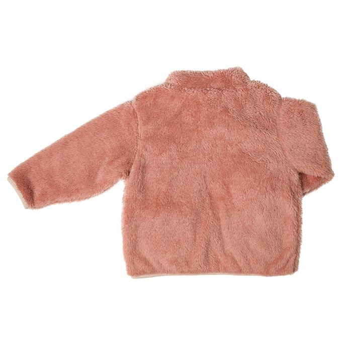 akachan honpo - 刷毛夾克-小貓口袋-粉紅色