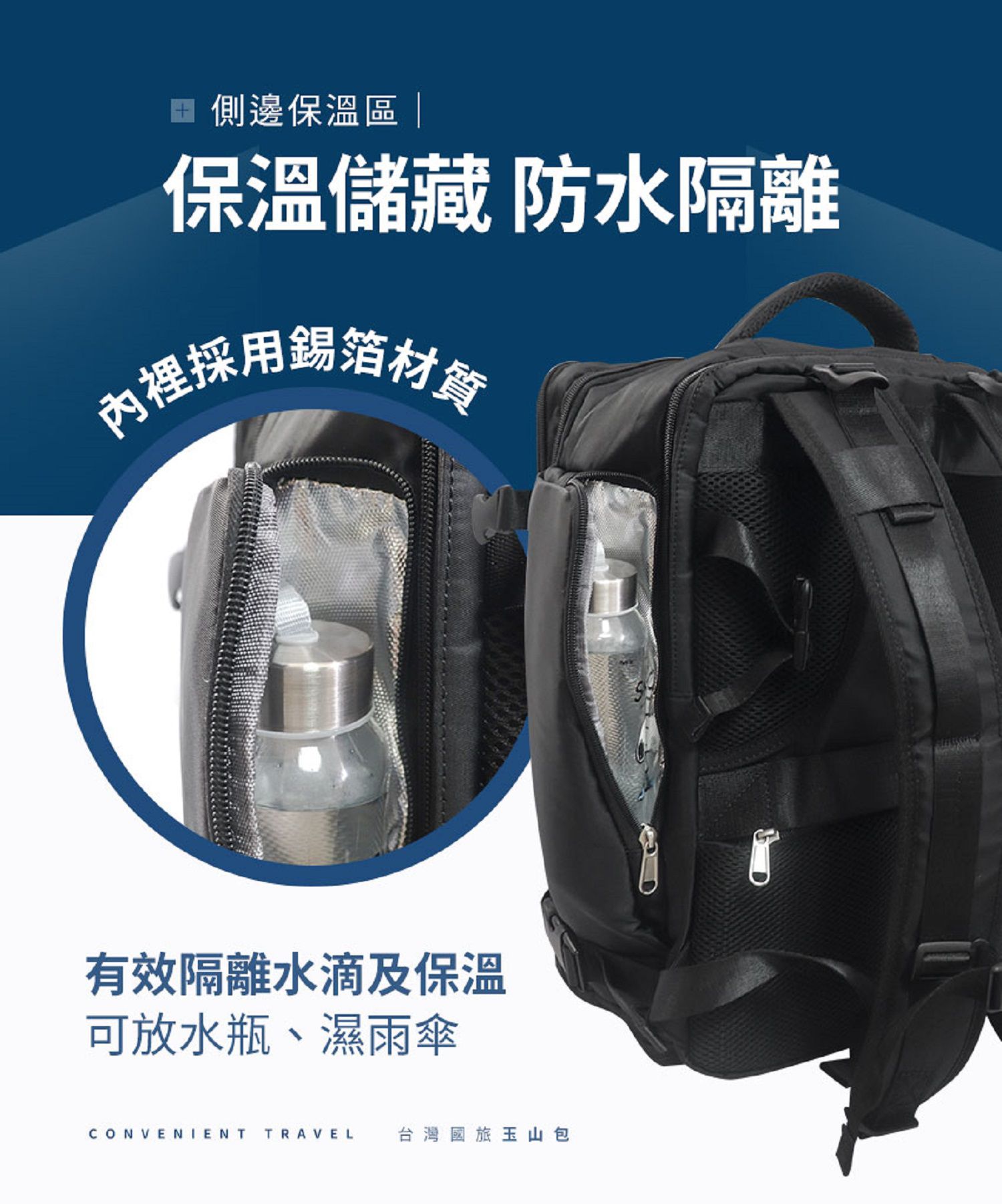 3ZeBra - 【好旅行】台灣國旅玉山包/獨家加贈背包防水套-淺藍色-35L/1kg