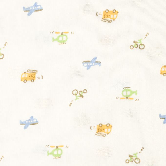 akachan honpo - 短袖圓領速乾上衣-2件組 交通工具-淺藍色