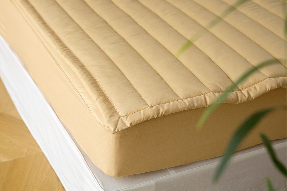 韓國 Maatila - 可水洗超細纖維桃皮感保潔墊/睡墊-芥末黃