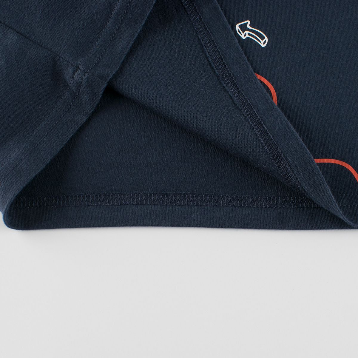 純棉圓領薄長袖上衣-遊戲手把-深藍色