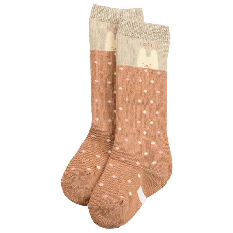 akachan honpo - 女長筒襪3入組-兔子-粉紅色 (9~14cm)