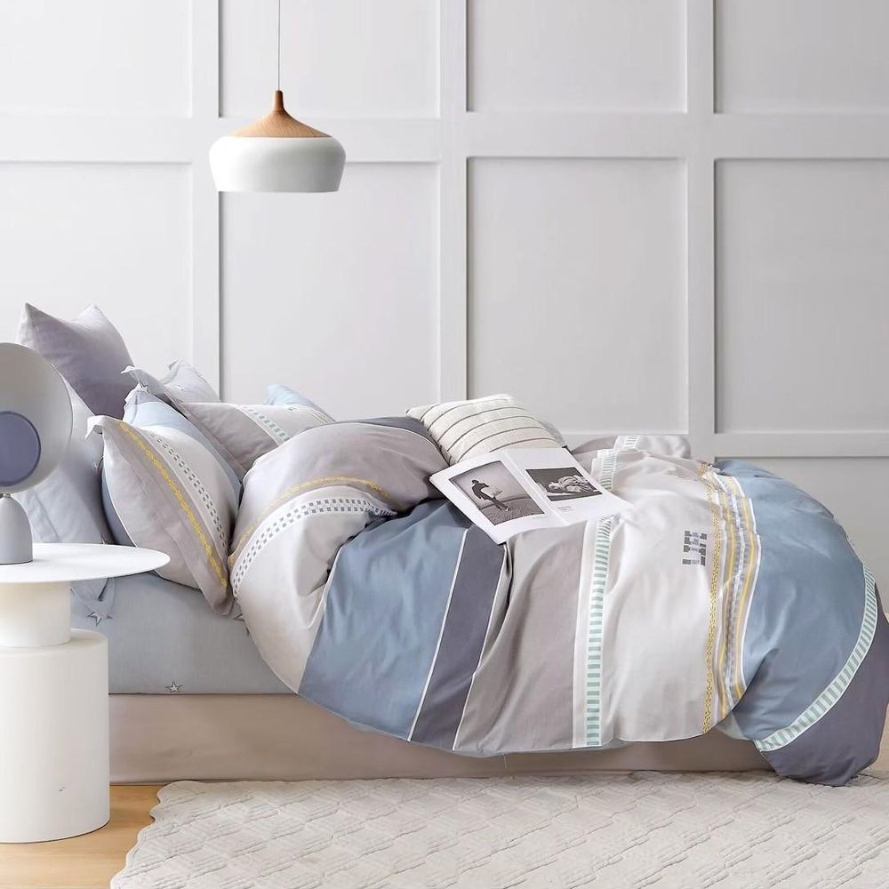 台灣製 極致純棉寢具組-慕尼-加大三件式床包組