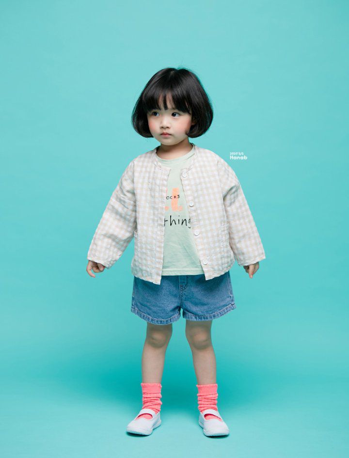 韓國 Hanab - 輕薄防曬防蚊外套-薄荷格子