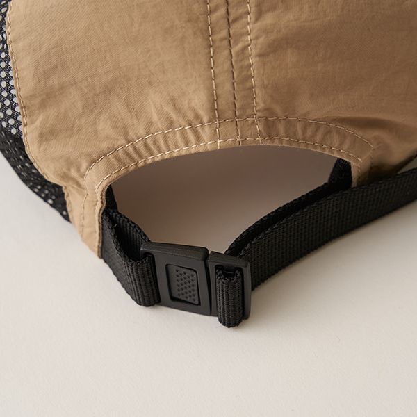 日本 b-ROOM - 透氣網狀軟質休閒遮陽帽-卡其黑