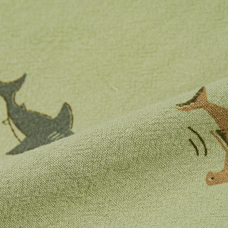 akachan honpo - 5分褲-麻料風-軍綠色