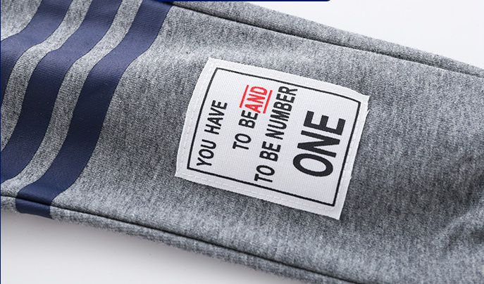 WELLKIDS - 腰鬆緊束口休閒長褲-小標籤-深藍色