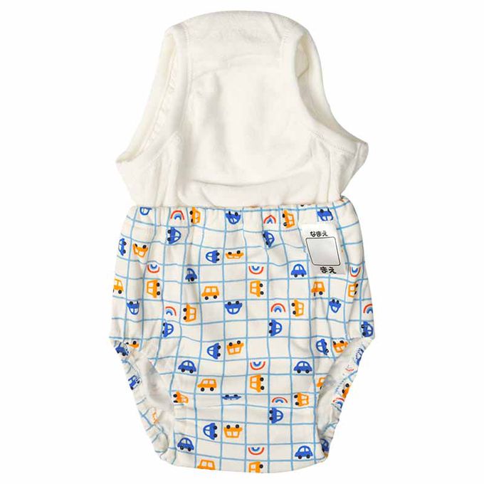 akachan honpo - 4層學習內褲2件組-恐龍×汽車-藍色