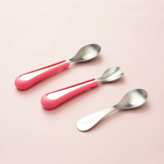 VIIDA - SOUFFLÉ 抗菌不鏽鋼兒童匙 3入組