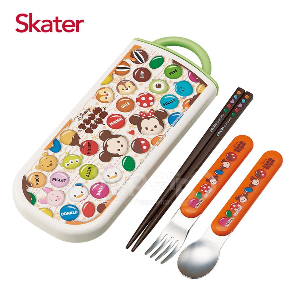 日本 SKATER - 三件式餐具組-TSUM巧克力