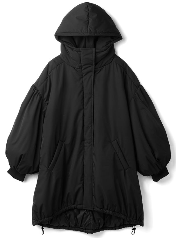 日本 GRL - 街頭感寬鬆鋪棉連帽外套-淺灰 (F)