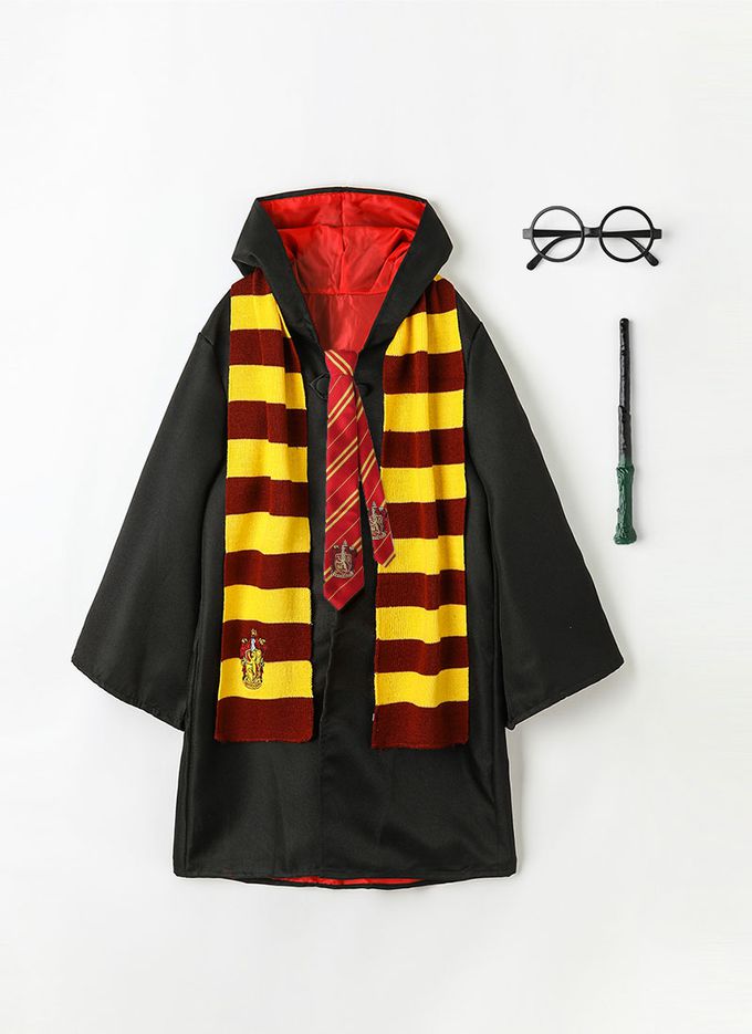 韓國 OZKIZ - 魔法師連身斗篷外套(附配件)-黑