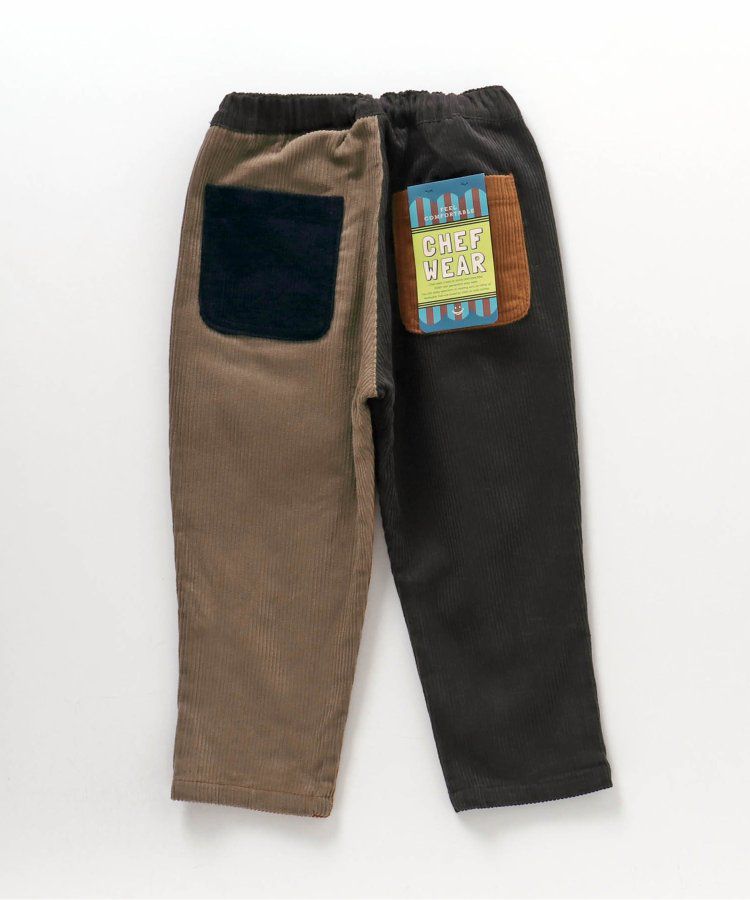 日本 BREEZE - 斜紋布保暖廚師褲-棋盤格-黑米