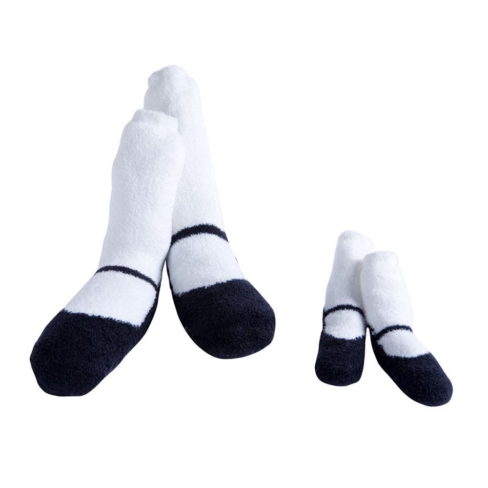 美國 Jazzy Toes - 時尚造型棉襪/止滑襪/假鞋襪/嬰兒襪兩入組-親子毛巾襪